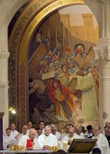 2013 Lourdes Pilgrimage - THURSDAY Rosary Basilica Mass - Tri-Association (13/16)